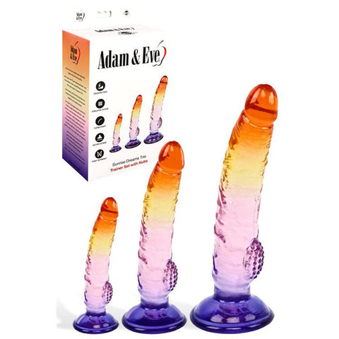 Adam & Eve SUNSET DREAMS TRIO Multicoloured Realistic Dildos - Realistic Dildos