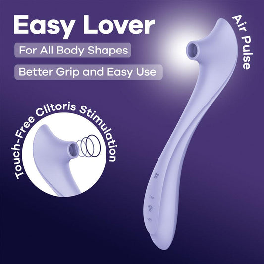 Satisfyer Easy Lover Air Pulse Clitoral Stimulator Purple Clit Ticklers and Pulsators