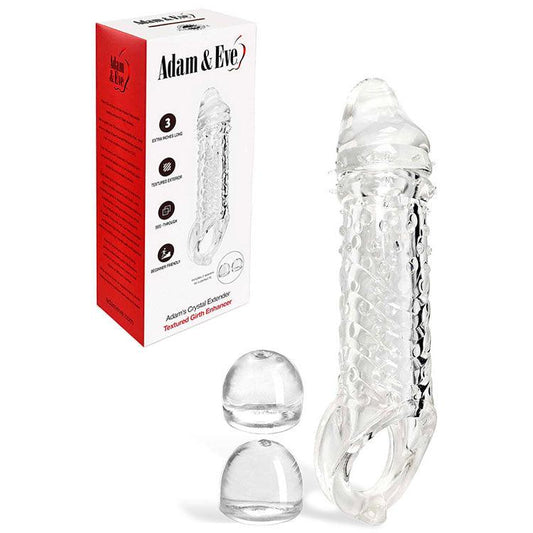 Adam & Eve ADAMS CRYSTAL Penis Extender Sleeve - Penis Sleeves and Extenders