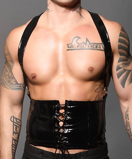 Andrew Christian Mens Corset Harness Black His Fetish