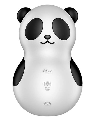 Satisfyer Pocket Panda USB Rechargeable Air Pulse Massager Black - Clit Ticklers and Pulsators