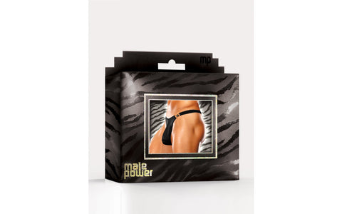 Male Power Bong Clip Ultra Comfortable Mens Thong Black - Mens Briefs And Boxers