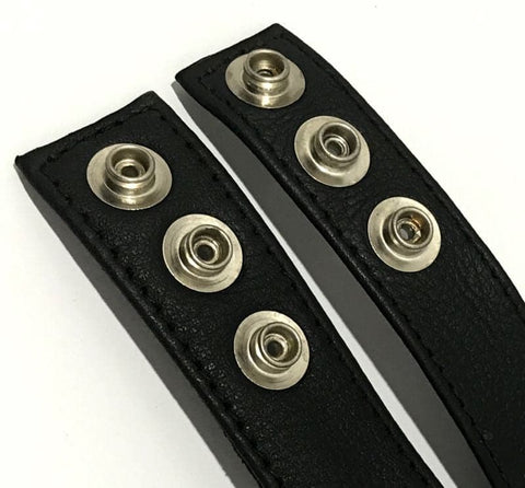 Hell's Couture Three-Snap Buckle Leather Cock Ring - Unmatched Pleasure - Cock Rings