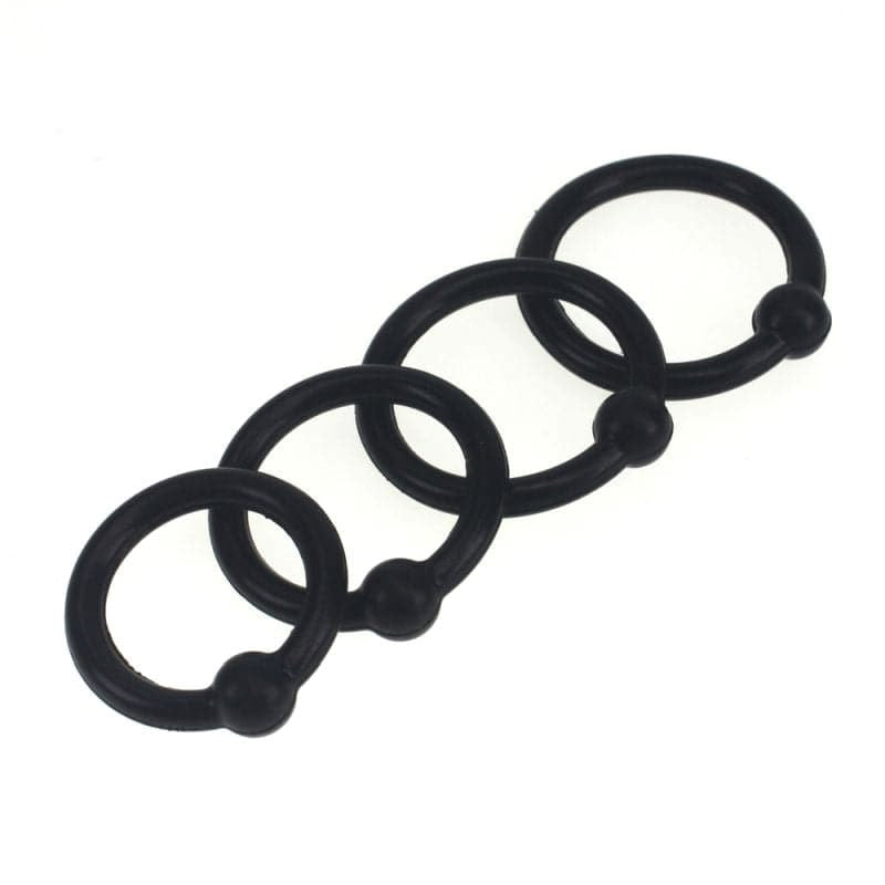 4 Piece Silicone Cock Head Ring Set Cock Rings