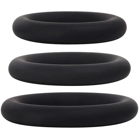 Unleash Desire - Adam & Eve Black Penis Ring Trio - Cock Ring Sets