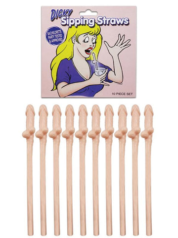 Dicky Sipping Bachelorette Party Straws (10 pack) - Bachelorette and Bucks