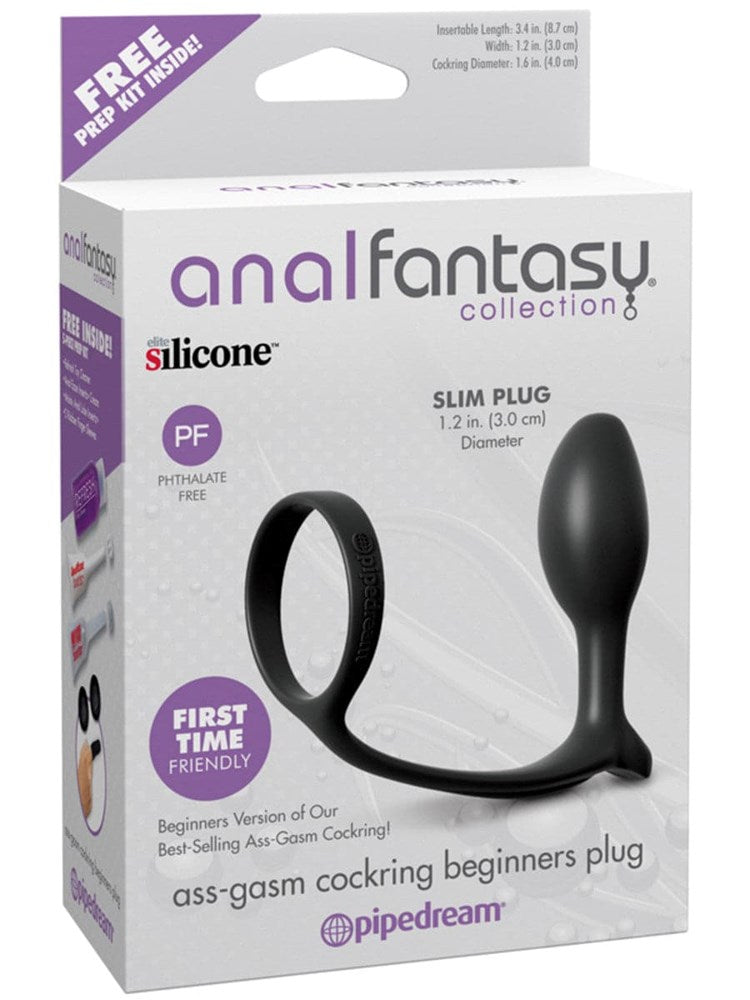 Anal Fantasy Collection Ass-Gasm Cock Ring Plug 2.0 Beginner Ball and Cock Toys