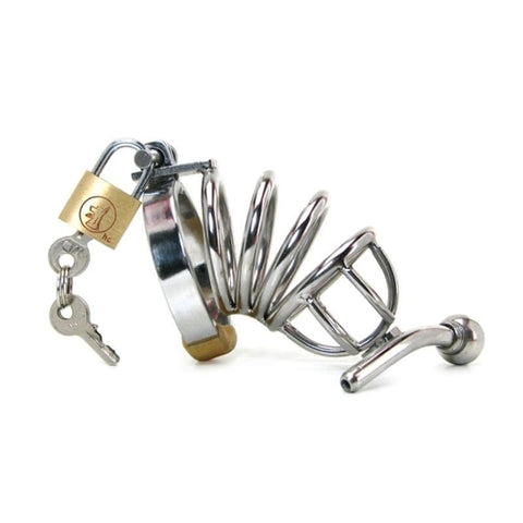 Asylum Chastity Device with Cock Plug - Male Chastity