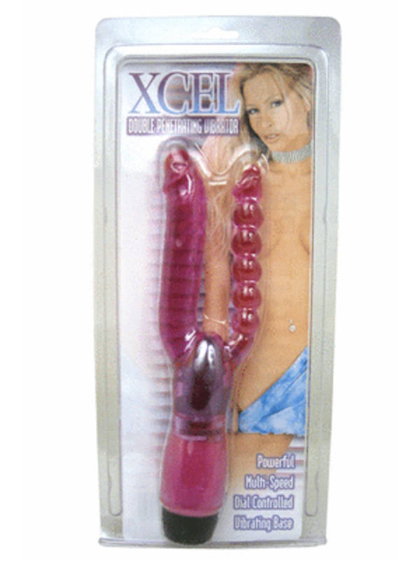 Xcel Double Penetrating Penis Shape Vibrator Anal Vibrators