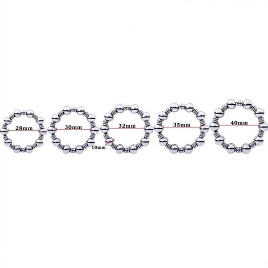 Beaded Steel Cockring - Cock Rings