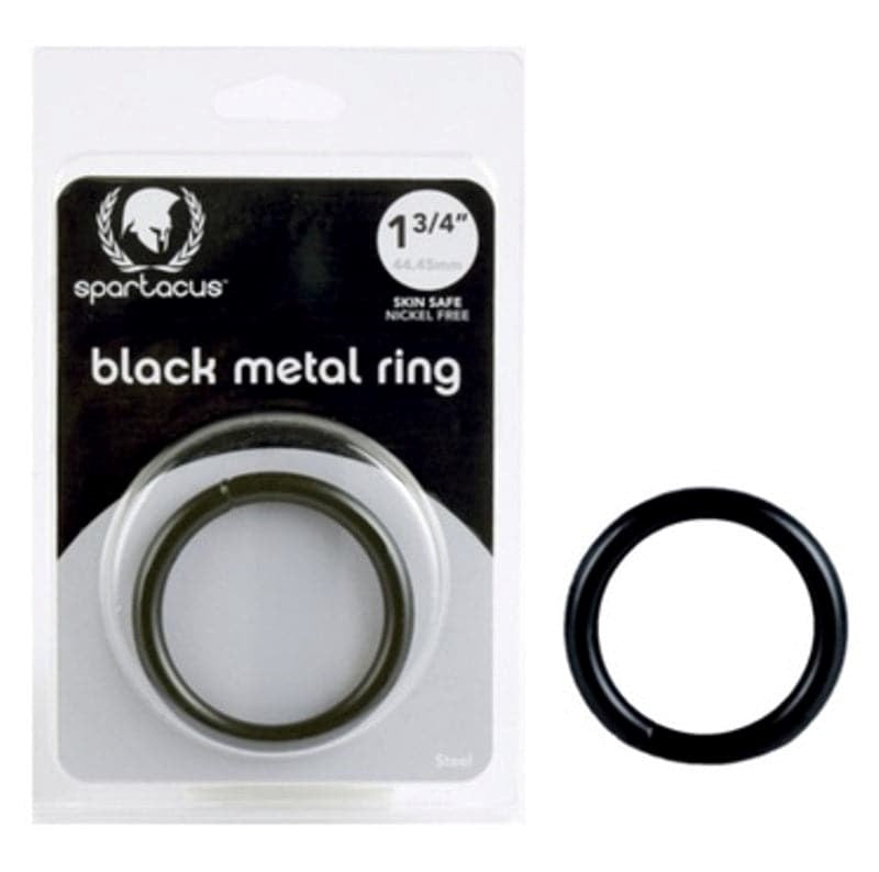 Black Steel C Ring Cock Rings