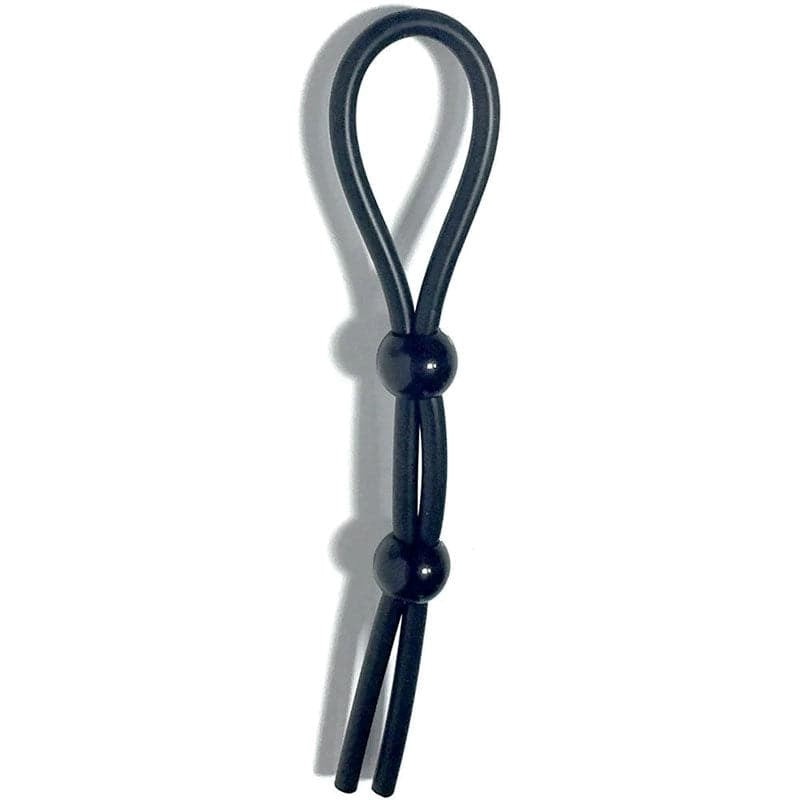 Boneyard Cock Leash Double Stretchy Cock Rings