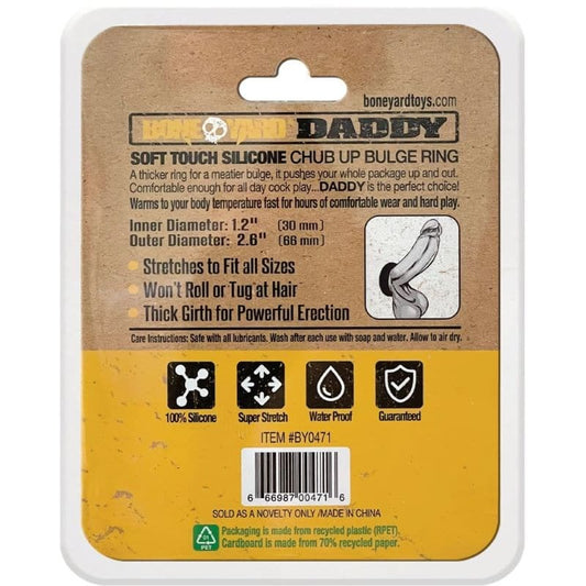 Boneyard Daddy Chub Up Bulge Ring - Black Stretchy Cock Rings