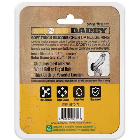 Boneyard Daddy Chub Up Bulge Ring - Black - Stretchy Cock Rings