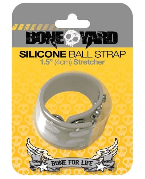 Boneyard Silicone Ball Strap Black Stretchy Cock Rings