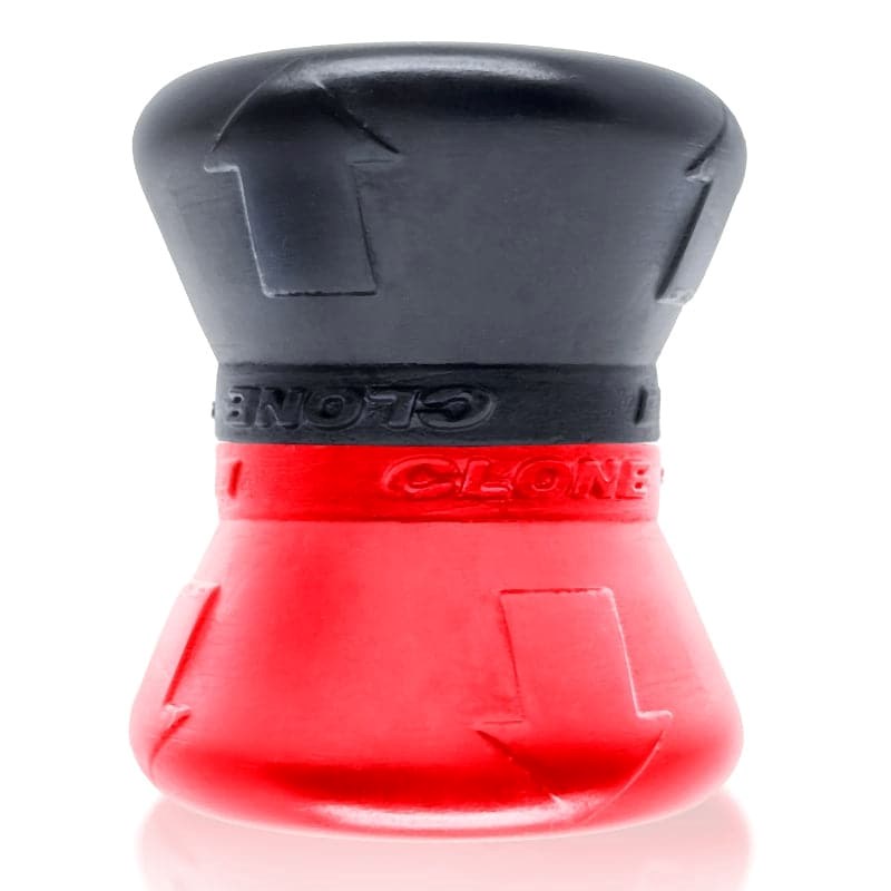 Clone 2-Pack Stacking-Stretch Ballstretchers Red/Black Ball and Cock Toys