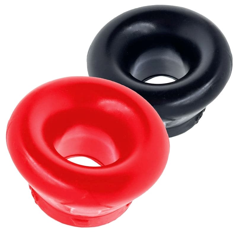 Clone 2-Pack Stacking-Stretch Ballstretchers Red/Black Ball and Cock Toys