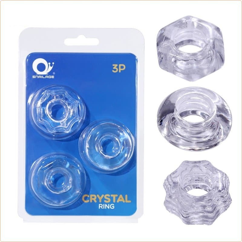 Crystal Cock Ring Set Ball and Cock Toys