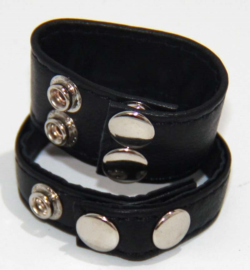 Double Trouble BDSM Strap Cock Ring with Studs Cock Rings