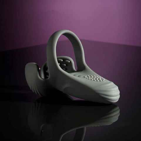 Gender-Inclusive Pleasure Enhancer - Evolved Grey Vibrating Cock Ring - Vibrating Cock Rings