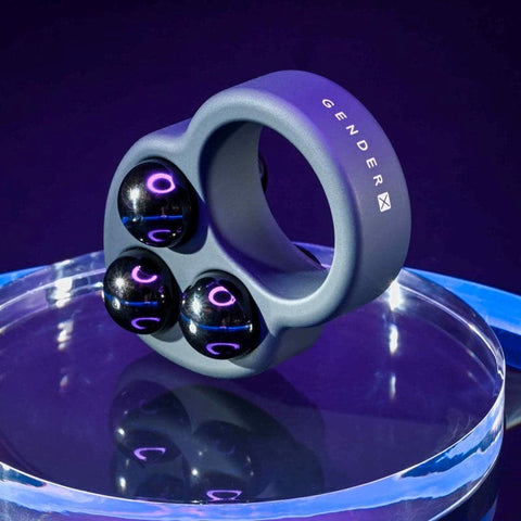 Gender X Silicone Workout Ring with Removable Weights - Stretchy Cock Rings