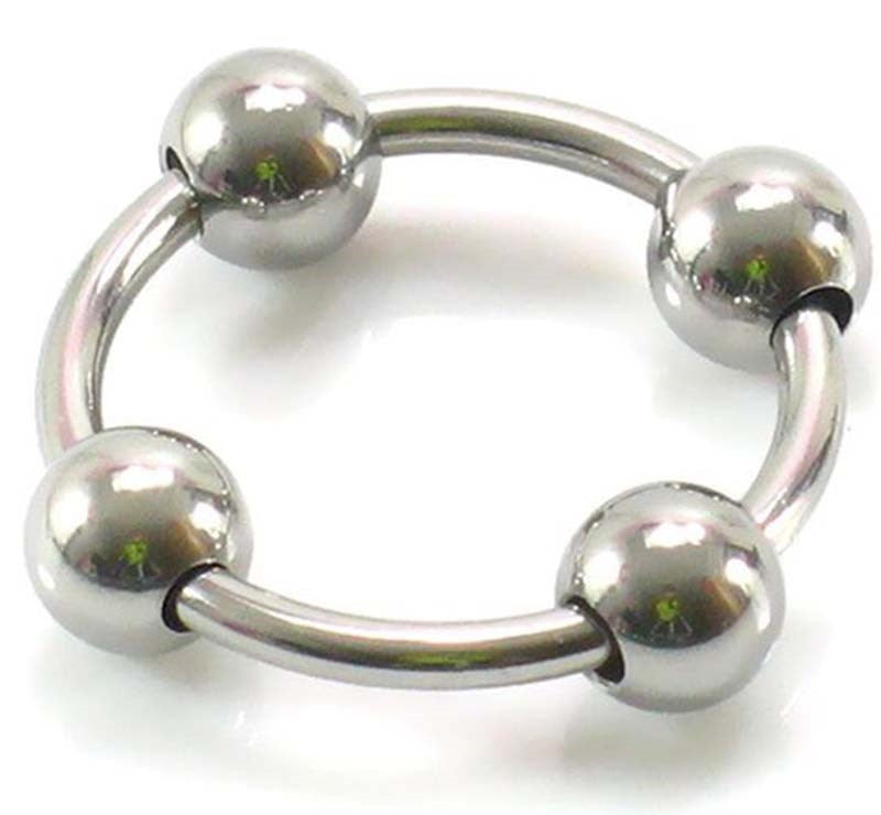 Glans Ring With 4 Balls Ball and Cock Toys