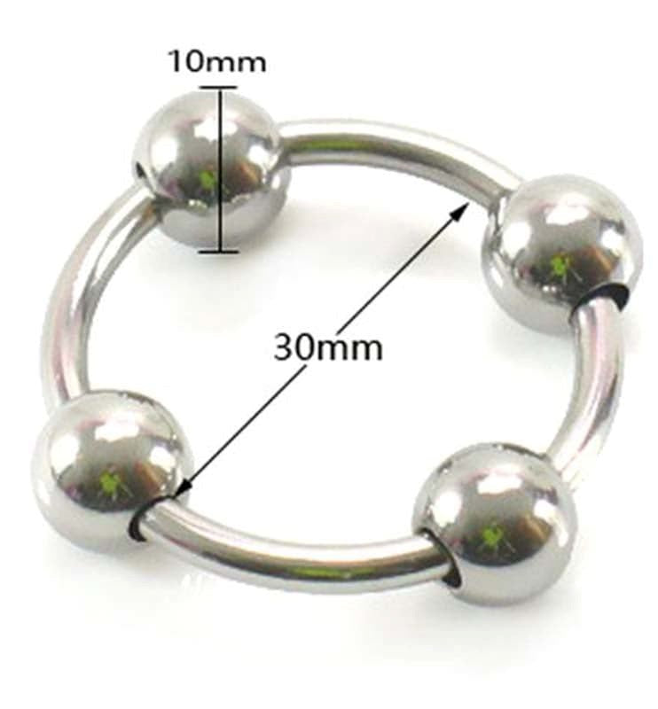 Glans Ring With 4 Balls Ball and Cock Toys