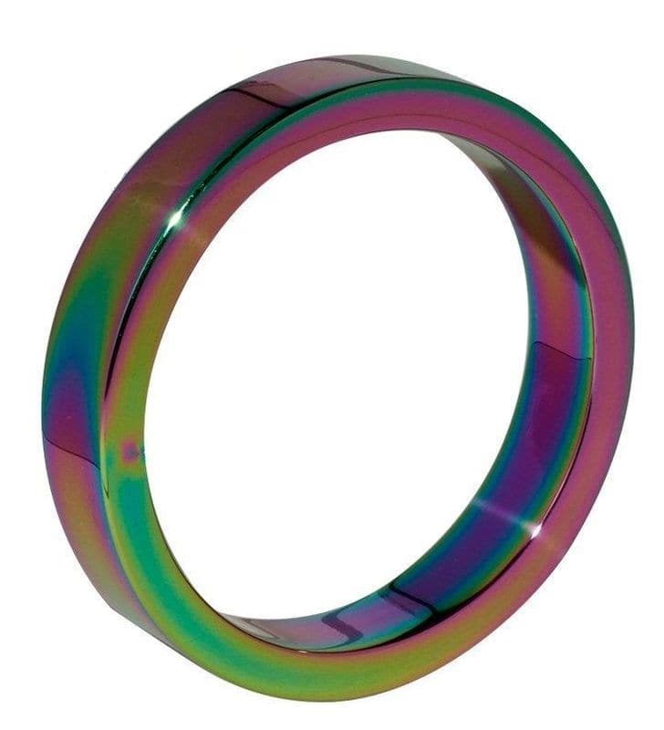 Heavy Duty Rainbow Metal Cock Ring 10mm Cock Rings