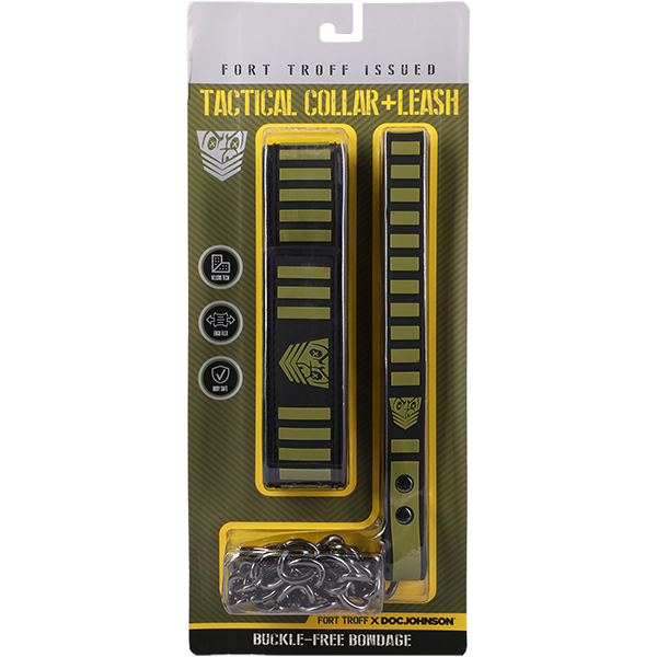 Doc Johnson Fort Troff Tactical Bondage Collar & Leash Collars and Leads