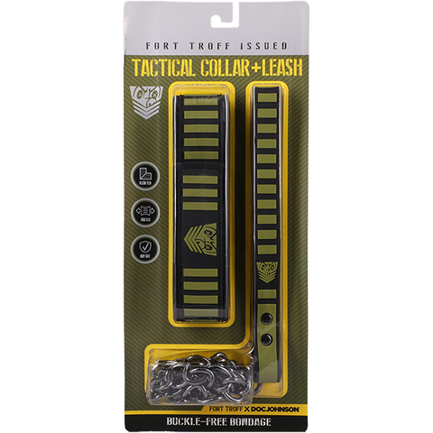 Doc Johnson Fort Troff Tactical Bondage Collar & Leash - Collars and Leads