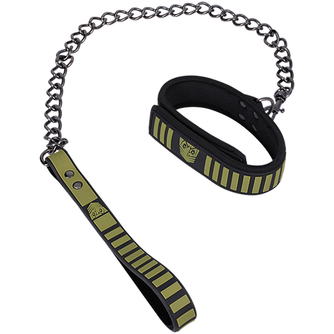 Doc Johnson Fort Troff Tactical Bondage Collar & Leash - Collars and Leads
