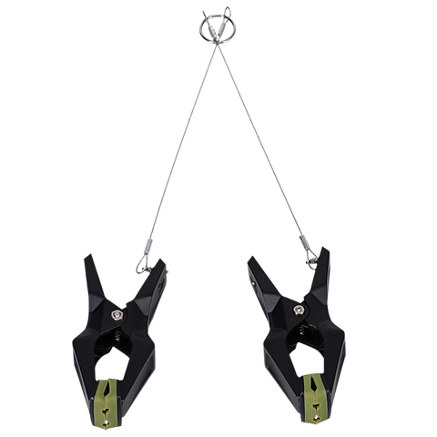 Doc Johnson Fort Troff Hardwire Hangers Nipple Clamps Black - Nipple and Clit Clamps