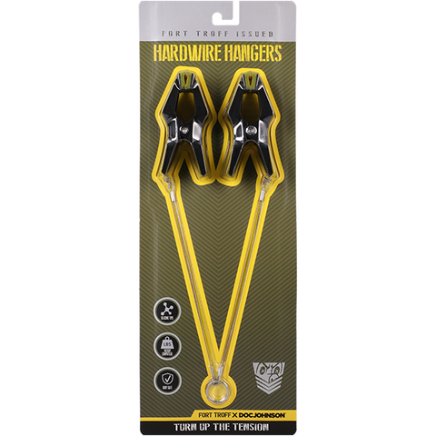 Doc Johnson Fort Troff Hardwire Hangers Nipple Clamps Black - Nipple and Clit Clamps