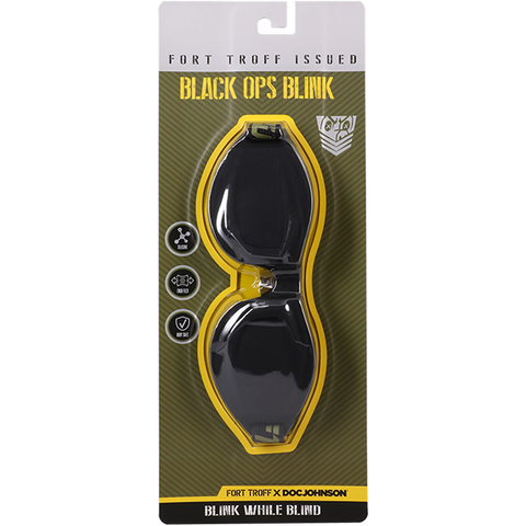 Doc Johnson Fort Troff Black Ops Blink BDSM Blindfold Black - Masks And Blindfolds