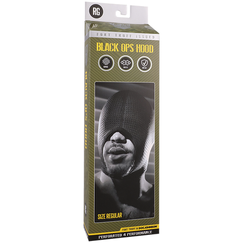 Doc Johnson Fort Troff Black Ops Bondage Hood - Bondage Hoods