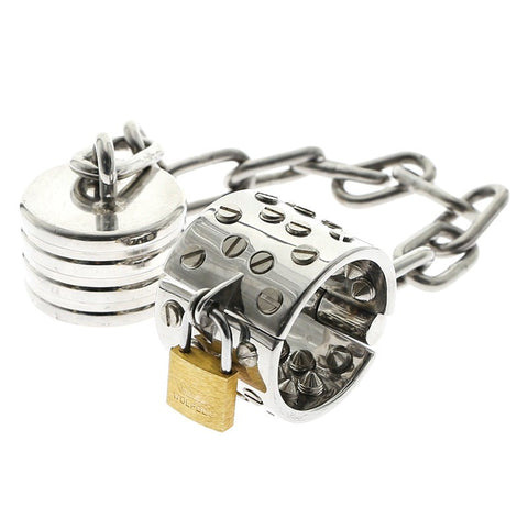Kali's Teeth with 4 Rows Scrotum Pendant - Male Chastity
