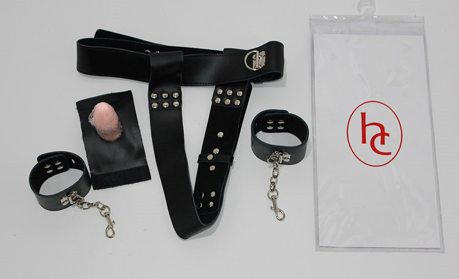 KinkStore Chastity Waist Harness with Butt Plug Male Chastity