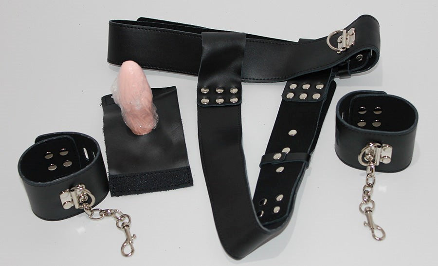 KinkStore Chastity Waist Harness with Butt Plug Male Chastity