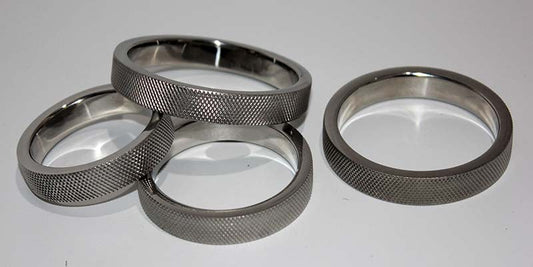 Textured Pleasure Enhancer - Knurled Steel Cock Ring - Cock Rings