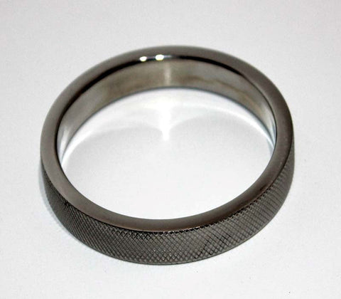 Textured Pleasure Enhancer - Knurled Steel Cock Ring - Cock Rings