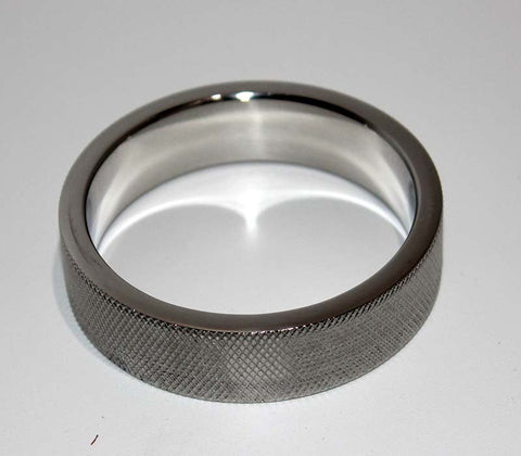 Hell's Couture Knurled Steel Cock Ring - Maximum Comfort and Stimulation - Cock Rings