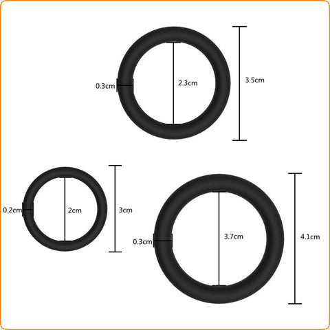 BDStyle Glow-in-the-Dark Pleasure Enhancing Cock Ring Set - Ball and Cock Toys
