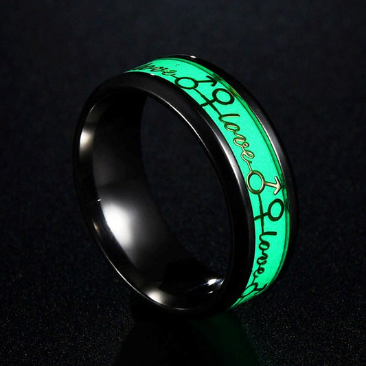 Luminous Metal Cock Ring - Cock Rings