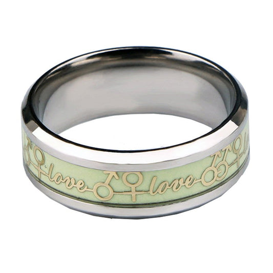 Luminous Metal Cock Ring - Cock Rings