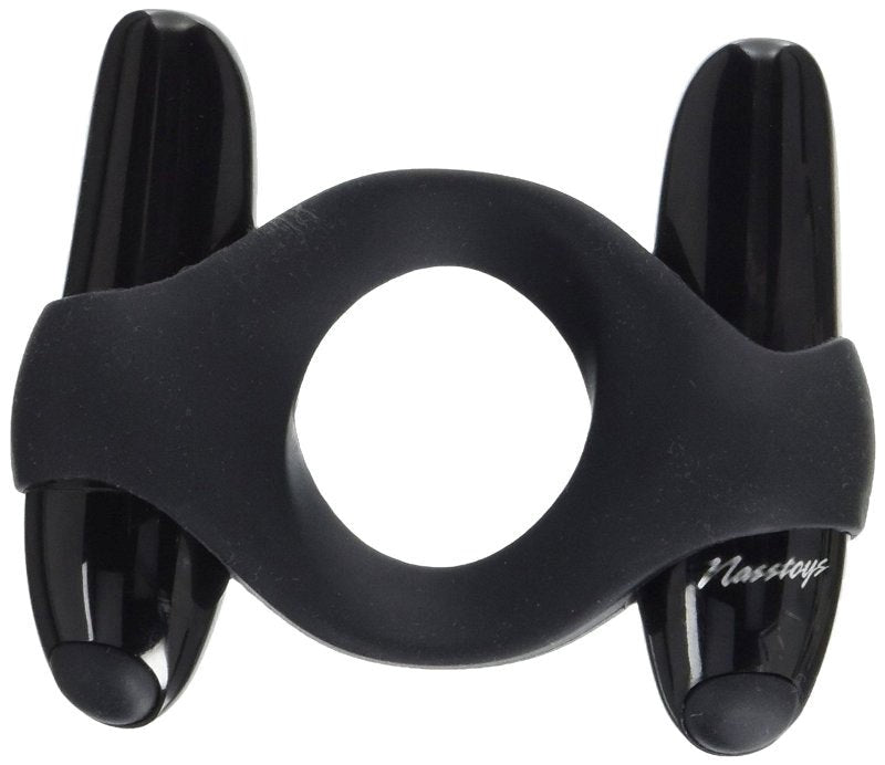 Mack Tuff Dual Power Ring Black Cock Rings