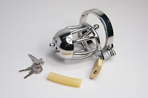 Man Essential Cock Cage with Penis Plug Male Chastity