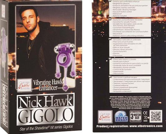 CalExotics Nick Hawk GIGOLO Vibrating Cock Enhancer - Cock Rings