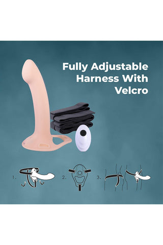 Nanma Erection Agents Rechargeable Vibrating Hollow Strap-On - Strap On Sextoys