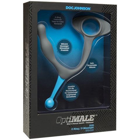 Optimale Duo C-Ring and P-Massager - Enhance Intimacy - Cock Rings