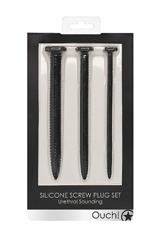 Ouch! Silicone Screw Plug Set Penis Plugs